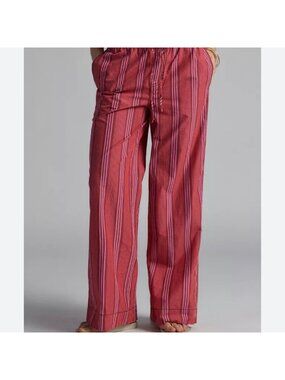 BDG Joey Poplin Wide Leg Pant XS Striped Lightweight Beach Outdoor Coastal